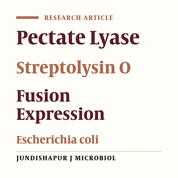 Pectate Lyase Promoting Streptolysin O Expression in Escherichia coli and Strengthening Its Activity