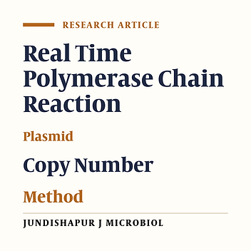 Cover image of the article: Determination of Temperature Sensitive Plasmid Copy Number in Escherichia coli by Absolute and Relative Real Time Quantitation PCR