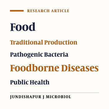 Cover image of the article: Distribution of Pathogenic Bacteria in Local Specialty Foods in Yan'an, China and Their Impact on Public Health
