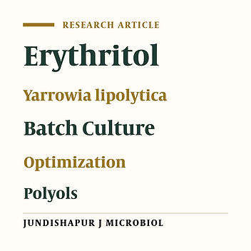 Study of polyols production by Yarrowia lipolytica in batch culture and optimization of growth condition for maximum production