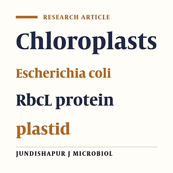 Assessment of Chloroplast Expression Factors in Escherichia coli