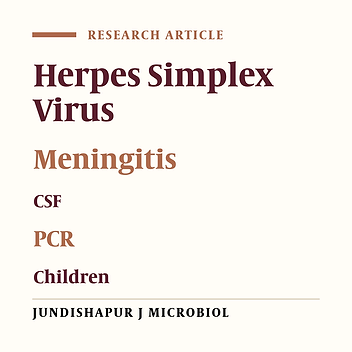 Herpes Simplex Virus Meningitis in Children in South East of Caspian Sea, Iran