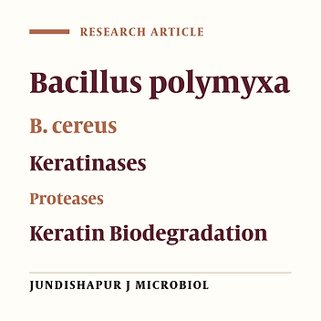 Biodegradation of Hard Keratins by Two Bacillus Strains