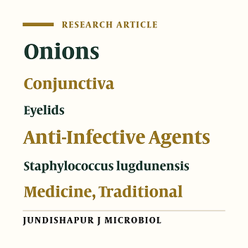 Effects of Onion Juice on the Normal Flora of Eyelids and Conjunctiva in an Animal Model