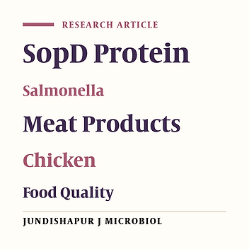 Prevalence of Salmonella spp. in Packed and Unpacked Red Meat and Chicken in South of Tehran