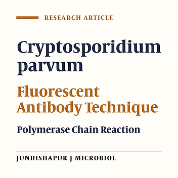 Immunofluorescence Assay and PCR Analysis of Cryptosporidium Oocysts and Species From Human Feacal Specimens