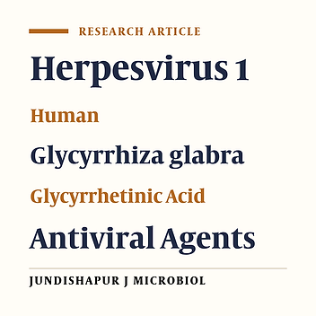 The Effect of Aqueous Extract of Glycyrrhiza glabra on Herpes Simplex Virus 1