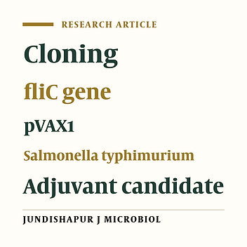 Cloning of fliC Gene From Salmonella typhimurium in the Expression Vector pVAX1 and Evaluation of its Expression in Eukaryotic Cells