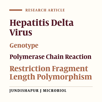 Distribution of Hepatitis Delta Virus Genotypes in Mashhad, Northeast Iran