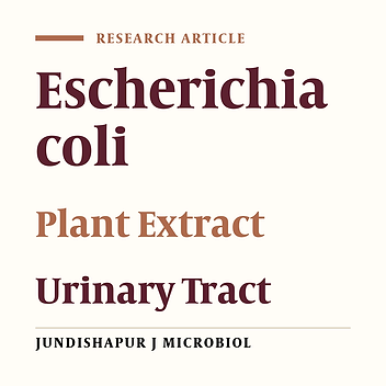 Antibacterial Activity of Some Plant Extracts Against Extended- Spectrum Beta-Lactamase Producing Escherichia coli Isolates