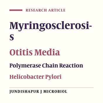 Correlation Between Tympanosclerosis and Helicobacter pylori