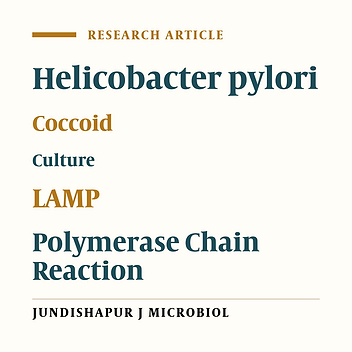 Three Tests Used to Identify Non-Culturable Form of Helicobacter pylori in Water Samples