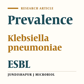Prevalence of Extended Spectrum β-lactamase-Producing Klebsiella pneumoniae in Clinical Isolates
