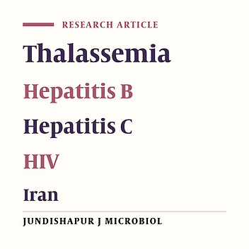 Hepatitis B, Hepatitis C, and Human Immunodeficiency Virus Infection in Multi-Transfused Thalassemic Patients, Kermanshah, Iran, 2015