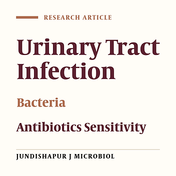 Cover image of the article: Studies on Drug Sensitivity and Bacterial Prevalence of UTI in Tribal Population of Paschim Medinipur, West Bengal, India