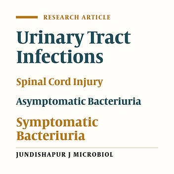 The Prevalence, Etiologic Agents and Risk Factors for Urinary Tract Infection Among Spinal Cord Injury Patients
