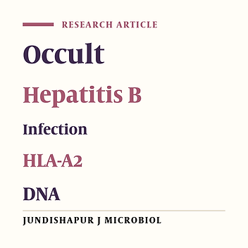 Intensity of HLA-A2 Expression Significantly Decreased in Occult Hepatitis B Infection