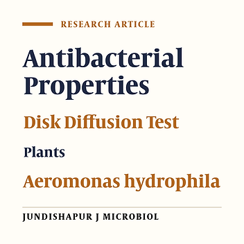 Antibacterial Activity of Various Plants Extracts Against Antibiotic-resistant Aeromonas hydrophila