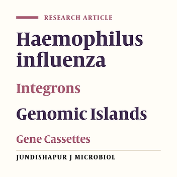 Molecular Detection of Genomic Islands Associated With Class 1 and 2 Integron in Haemophilus influenzae Isolated in Iran