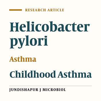 Evaluation of the Correlation Between Childhood Asthma and Helicobacter pylori in Kashan