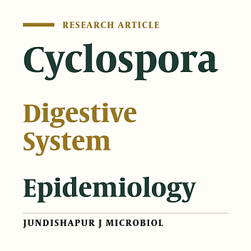 Epidemiology of Cyclospora Species in Humans in Malatya Province in Turkey