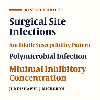 Antibiotic Susceptibility Pattern of Aerobic and Anaerobic Bacteria Isolated From Surgical Site Infection of Hospitalized Patients