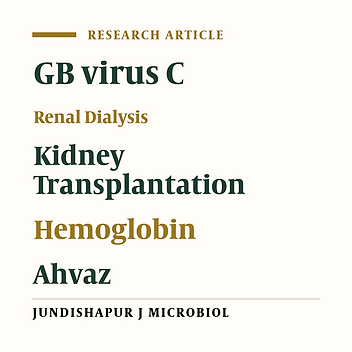 Prevalence of Hepatitis G Virus Among Hemodialysis and Kidney Transplant Patients in Khuzestan Province, Iran