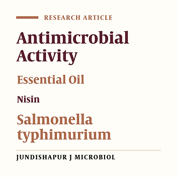 Antimicrobial Activities of the Combined Use of Cuminum Cyminum L. Essential Oil, Nisin and Storage Temperature Against Salmonella typhimurium and Staphylococcus aureus  In Vitro