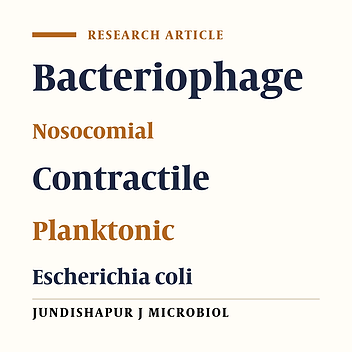 Isolation and Characterization of a Myoviridae MJ1 Bacteriophage Against Multi-Drug Resistant Escherichia coli 3