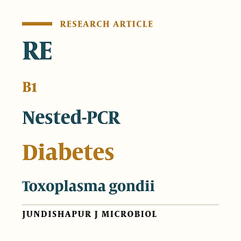 Detection of Toxoplasma gondii in Diabetic Patients Using the Nested PCR Assay via RE and B1 Genes