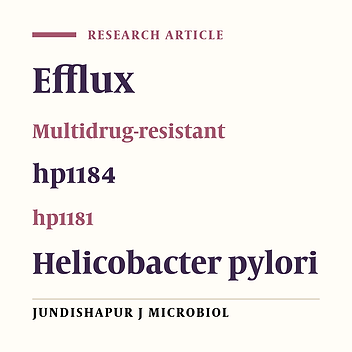 Association of hp1181 and hp1184 Genes With the Active Efflux Phenotype in Multidrug-Resistant Isolates of Helicobacter pylori