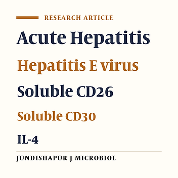 Cover image of the article: Serum Levels of Soluble CD26, A Novel Prognostic Marker for Hepatitis E Infection
