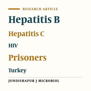 The Prevalence of Hepatitis B and C Among Prisoners in Kahramanmaras, Turkey