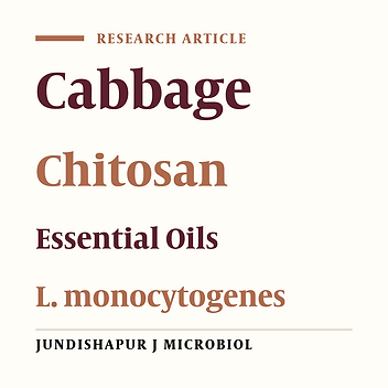 Antimicrobial Activity of Chitosan Films With Essential Oils Against Listeria monocytogenes on Cabbage
