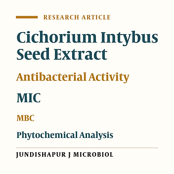 Ethnomedicinal Cichorium intybus Seed Extracts: An Impending Preparation against Multidrug Resistant Bacterial Pathogens