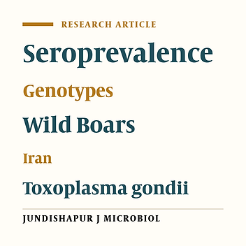 Seroprevalence and Genotyping of Toxoplasma gondii in Wild Boars (Sus scrofa) from Southwestern Iran