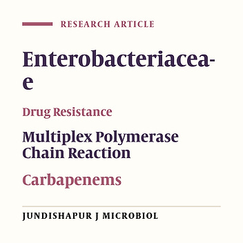 Primer Evaluation for PCR and its Application for Detection of Carbapenemases in Enterobacteriaceae