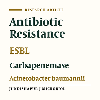 Phenotypic and Genotypic Detection of Extended Spectrum β-lactamase and Carbapenemases Production Including bla TEM, bla PER and bla NDM-1 Genes Among Acinetobacter baumannii Clinical Isolates