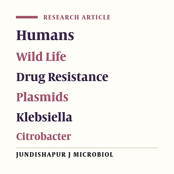 Cover image of the article: Studies on Drug Resistance among Klebsiella and Citrobacter spp Isolated from two Human Groups and Wild Animals