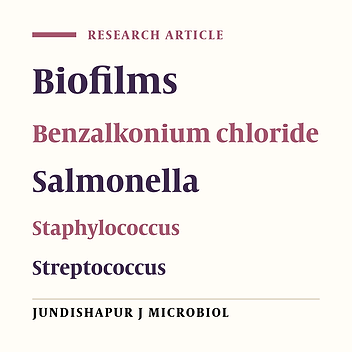Effects of Benzalkonium Chloride on Planktonic Growth and Biofilm Formation by Animal Bacterial Pathogens