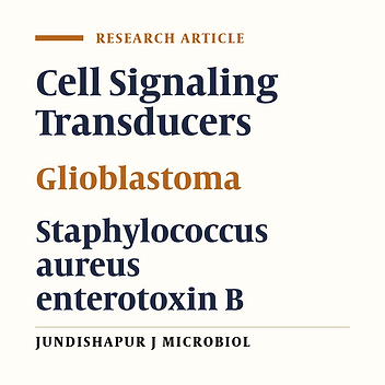 Staphylococcus aureus Enterotoxin B Down-Regulates the Expression of Transforming Growth Factor-Beta (TGF-β) Signaling Transducers in Human Glioblastoma