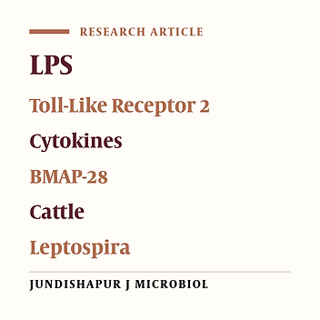 Cover image of the article: Inhibitory effect of BMAP-28 on Leptospiral Lipopolysaccharide-Induced TLR2-Dependent Immune Response in Bovine Cells