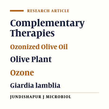 An In Vitro Evaluation of Ozonized Organic Extra-Virgin Olive Oil on Giardia Lamblia Cysts
