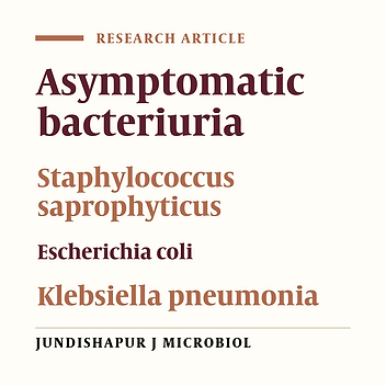 Prevalence of asymptomatic bacteriuria in elderly referred to outpatient clinics in Talegani hospital, Abadan, Iran