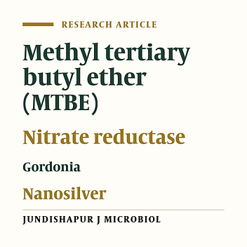 The enhancement of methyl tertiary butyl ether oxidation by Gordonia in the presence of nanosilver and nitrate