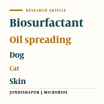 Isolation of Biosurfactant Producing Bacteria From Oily Skin Areas of Small Animals