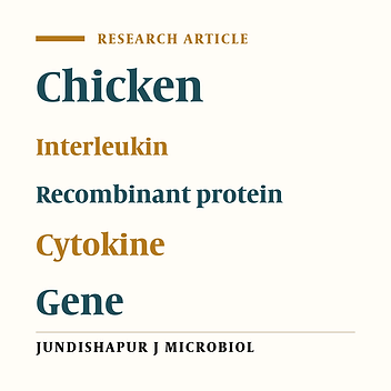 Cover image of the article: Cloning and Sequencing of Iranian Chicken Interleukine-2 Gene