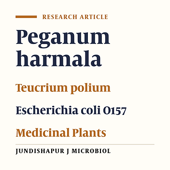 The Effect of Peganum harmala and Teucrium polium Alcoholic Extracts on Growth of Escherichia coli O157