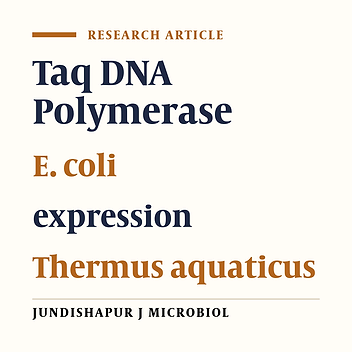 Cloning and Expression of Thermus aquaticus DNA polymerase in Escherichia coli