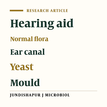 Fungal flora of hearing aid moulds and ear canal in hearing aid wearers in school children in Ahvaz, Iran (2008)